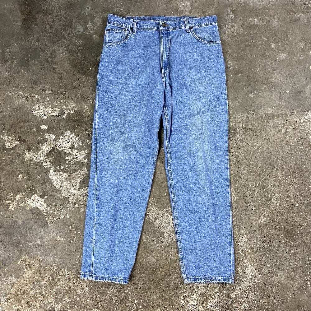 Vintage Carhartt Jeans Size 38x32 Blue Denim Relaxed Fit Tapered Leg‎ Workwear